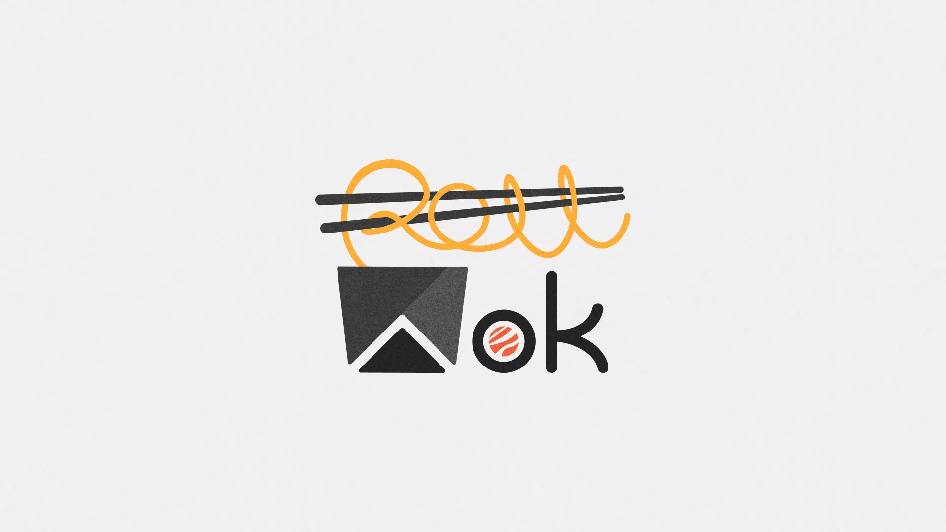 Разработка логотипа суши-бара «Roll Wok Club» в Игарке